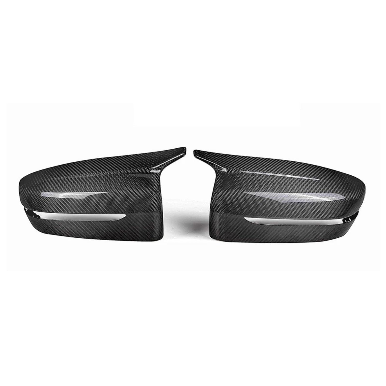 Spiegelkappen Für G30 G38 G32 G11 G12 G14 G15 G16 2015-IN Echt Dry Carbon Fiber Auto Tür Seite Flügel Rückspiegel Abdeckung Kappen Glänzend Rückspiegel Abdeckung(M*5 Horn Style RHD) von UMDJJU