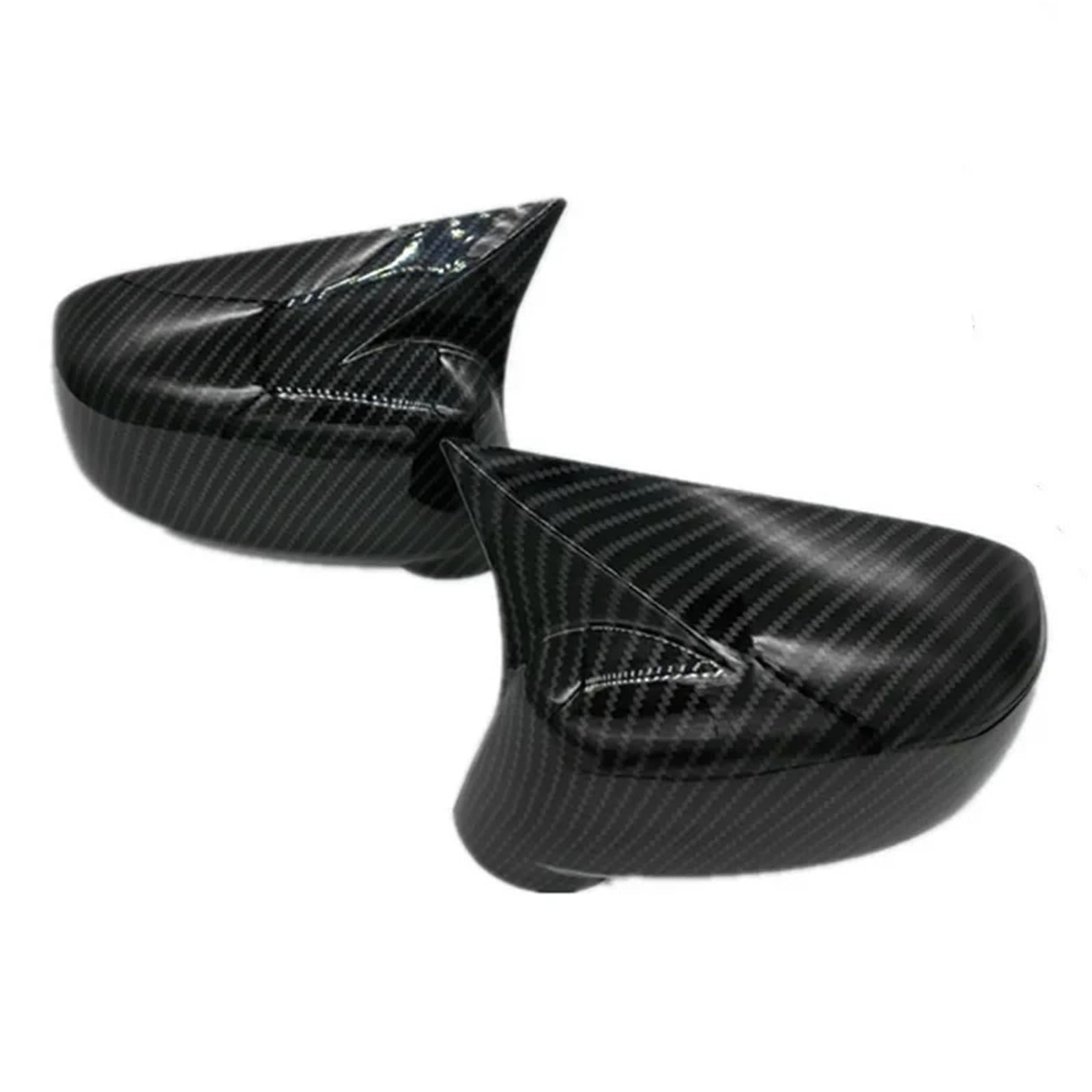 Spiegelkappen Für Nissan Für Tiida Fließheck 2004–2010 Auto-Rückspiegelabdeckung Flügelkappe Aufkleber Außentürverkleidung ABS Carbon-Look/Schwarz Rückspiegel Abdeckung(Carbon Look) von UMDJJU