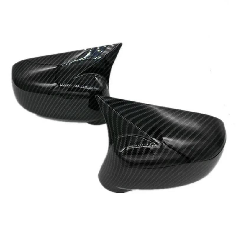 Spiegelkappen Für Nissan Für Tiida Fließheck 2004–2010 Auto-Rückspiegelabdeckung Flügelkappe Aufkleber Außentürverkleidung ABS Carbon-Look/Schwarz Rückspiegel Abdeckung(Carbon Look) von UMDJJU