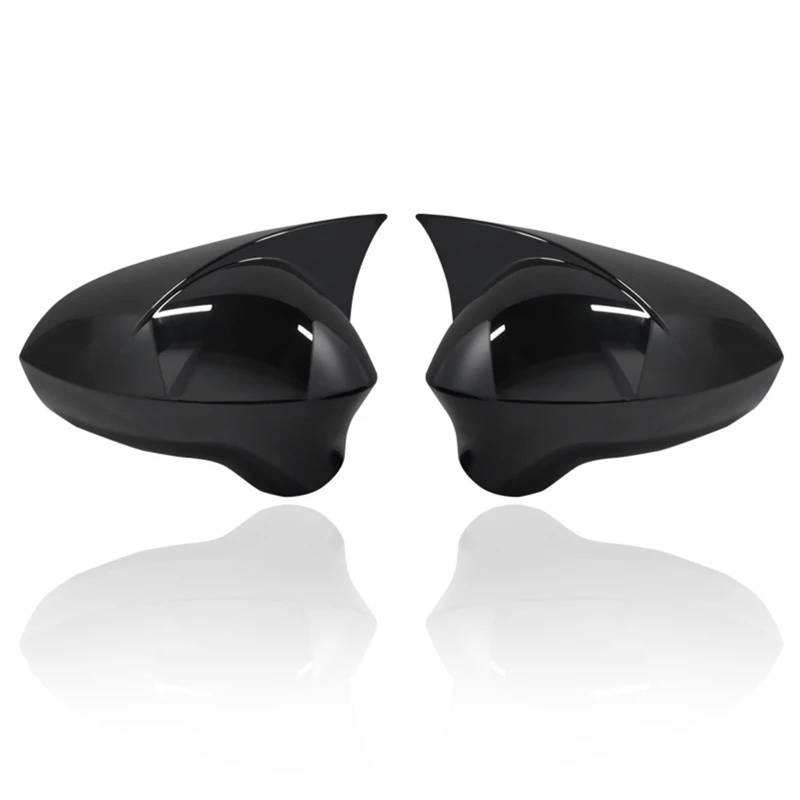 Spiegelkappen Für Seat Für Leon MK2 1P Für Ibiza MK4 6J 2008-2017 Schwarz Glänzend/Kohlefaser Rückspiegelabdeckungen Kappen Spiegelgehäuseabdeckung Rückspiegel Abdeckung(ABS Black) von UMDJJU