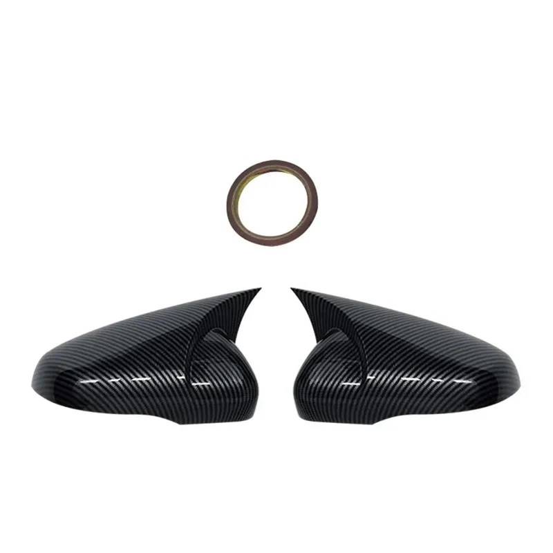 Spiegelkappen Für VW Für Golf 6 MK6 Für GTI Für GTD 2009-2013 Auto-Rückspiegel-Seitenspiegel-Abdeckung Flügelkappe Außentürgehäuseverkleidung Kohlefaser-Optik Rückspiegel Abdeckung(MK*6 Carbon) von UMDJJU