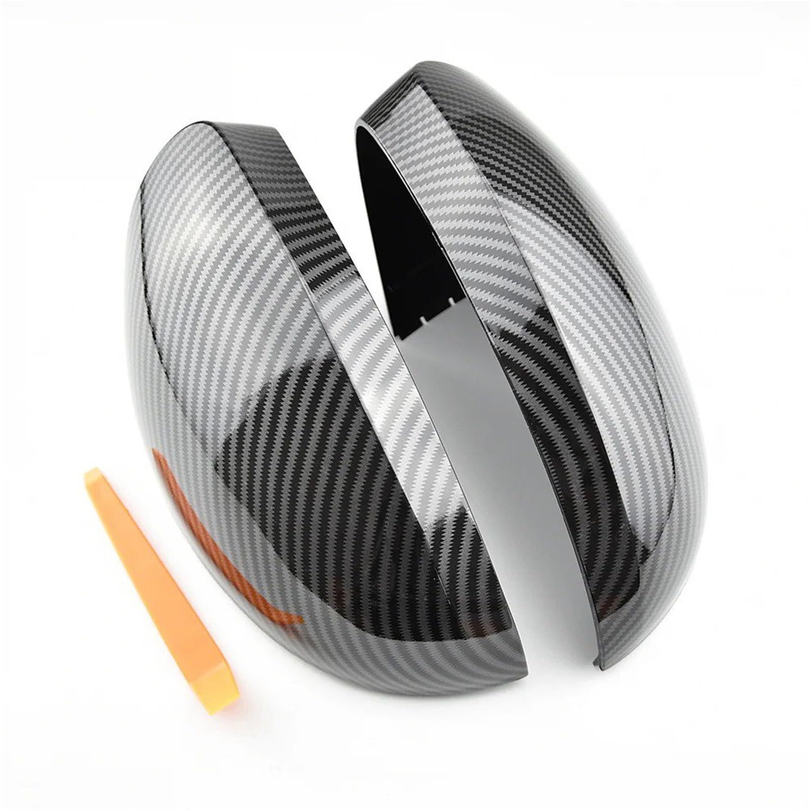 Spiegelkappen Für VW Für Tiguan 2008 2009 2010 2011 2012 2013 2014 2015 Auto Seite Rückspiegel Abdeckung Flügel Spiegel Shell Cap Gehäuse Rückspiegel Abdeckung(Carbon Black) von UMDJJU