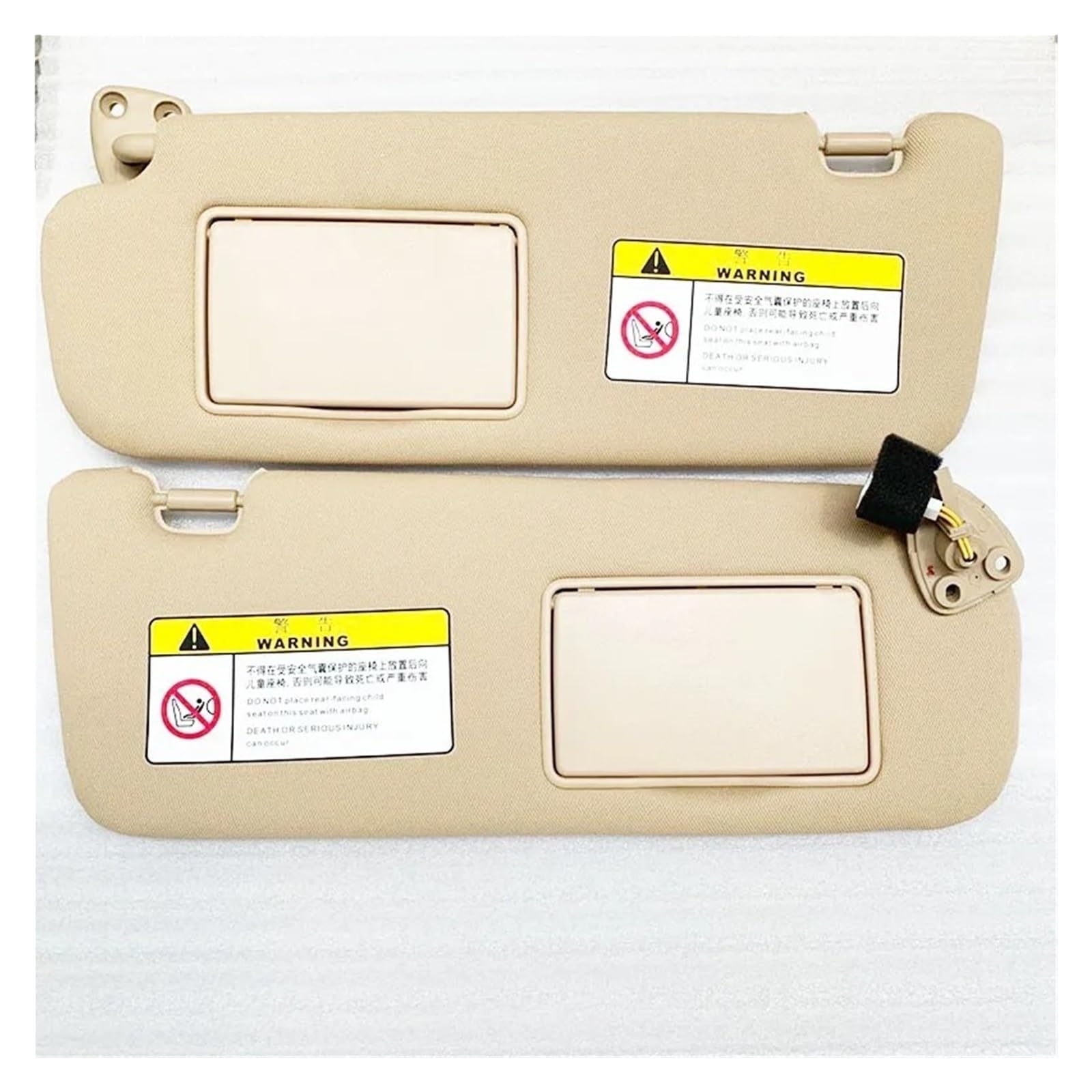 UMDJJU Auto-Sonnenblendenbaugruppe Für Sonata Nf Für NFC 2005 2006 2007 2008 2009 Für Sonnenblende Sonnenschirm Montage Beige OEM 852010r300v2 852020r300v2 Blendfreie Sonnenblende(LH RH 2PCS) von UMDJJU