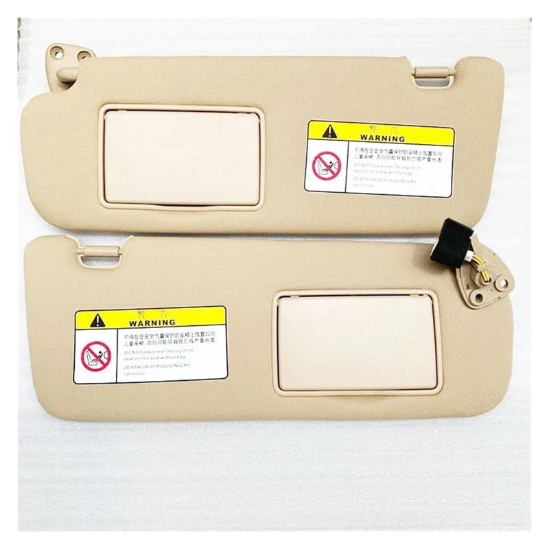 UMDJJU Auto-Sonnenblendenbaugruppe Für Sonata Nf Für NFC 2005 2006 2007 2008 2009 Für Sonnenblende Sonnenschirm Montage Beige OEM 852010r300v2 852020r300v2 Blendfreie Sonnenblende(LH RH 2PCS) von UMDJJU