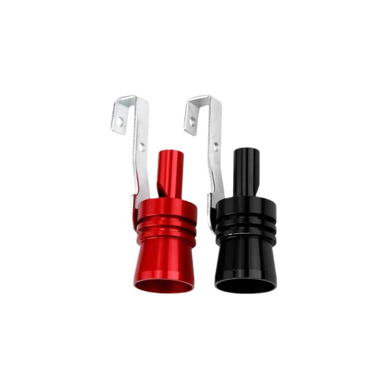 Umlipot 2 Pieces Auspuff Sound Booster, Turbo Sound-Simulator-Pfeife, Auspuff Pfeife, Sound Booster, Aluminiumlegierung Turbo Sound Simulator Pfeife für Alle Fahrzeuge von UMLIPOT