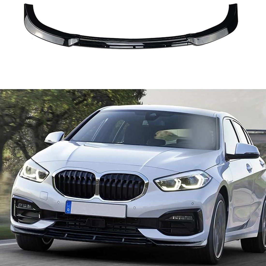 Auto Frontspoiler Lippe für BMW 1 Series F40 2020-2023 Kratzfest Kollisionssicher Lippenspoiler Frontstoßstangenlippe,Car Zubehör. von UNCLE LIAO