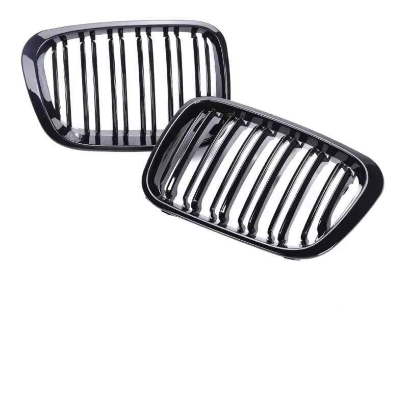 für BMW 3-Series E46 1998-2001 2/4 Doors 318i 320i 325i 330i Auto Front Kühlergrille,Auto Frontstoßstange Radiator Kühlergrille Dekoration,Ersatz Zubehör.,D-4 Dual Gloss Black von UNCLE LIAO