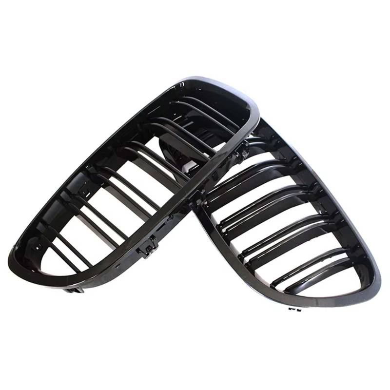 für BMW 5 Series F10 F11 F18 520d 530d 540i 2010-2017 Auto Front Kühlergrille,Auto Frontstoßstange Radiator Kühlergrille Dekoration,Ersatz Zubehör.,A-Double Line Black von UNCLE LIAO