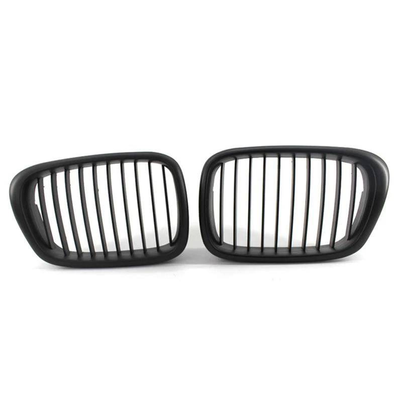für BMW E39 Serie 5 525 528 1999-2003 Auto Front Kühlergrille,Auto Frontstoßstange Radiator Kühlergrille Dekoration,Ersatz Zubehör.,A-Matte Black von UNCLE LIAO