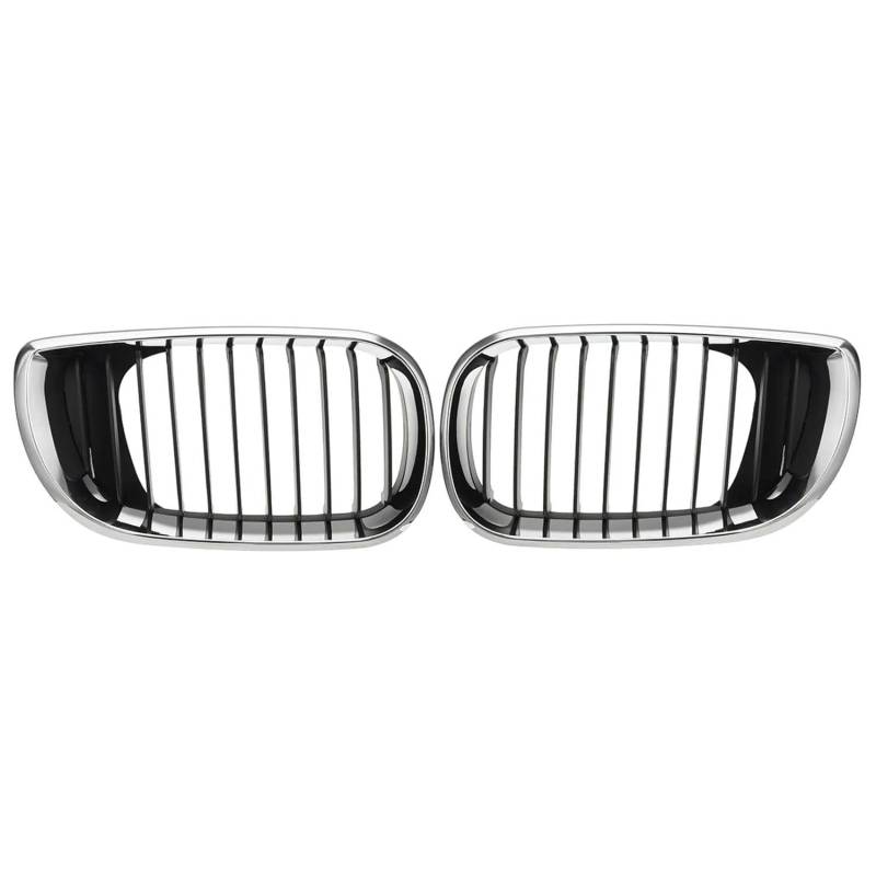 für BMW E46 4 Door Sedan 320i 325i 325Xi 330i Facelift 2002-2005 Auto Front Kühlergrille,Auto Frontstoßstange Radiator Kühlergrille Dekoration,Ersatz Zubehör.,B-Chrome W Black von UNCLE LIAO