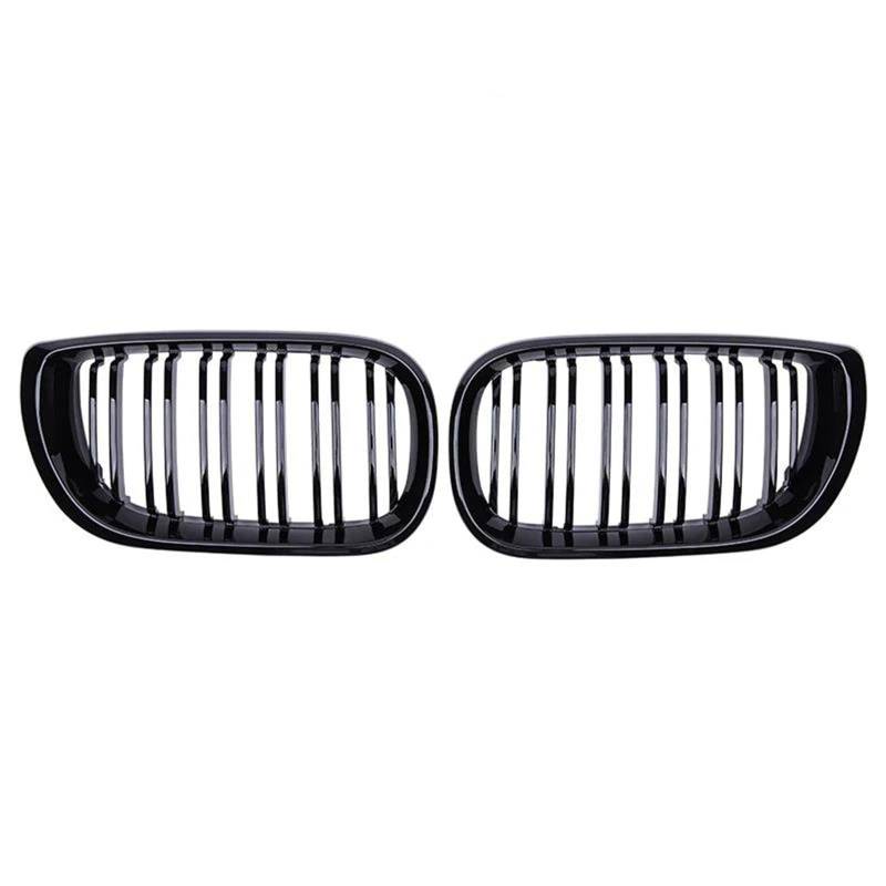 für BMW E46 Serie 3 2002 2003 2004 2005 Auto Front Kühlergrille,Auto Frontstoßstange Radiator Kühlergrille Dekoration,Ersatz Zubehör.,B-Nero Lucido von UNCLE LIAO
