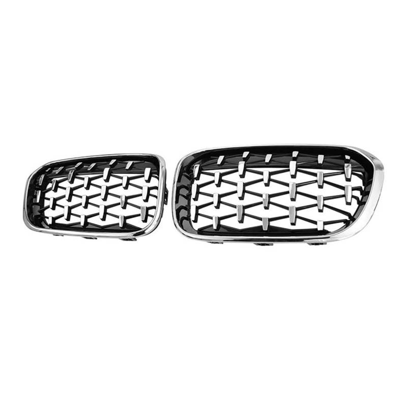 für BMW Serie 1 F20 F21 2015-2017 Auto Front Kühlergrille,Auto Frontstoßstange Radiator Kühlergrille Dekoration,Ersatz Zubehör.,B-Argento von UNCLE LIAO