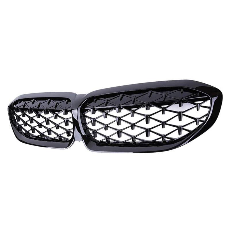 für BMW Serie 3 G20 G21 330i M3 340i 2019 2020 2021 2022 Auto Front Kühlergrille,Auto Frontstoßstange Radiator Kühlergrille Dekoration,Ersatz Zubehör.,A-Nero Lucido von UNCLE LIAO