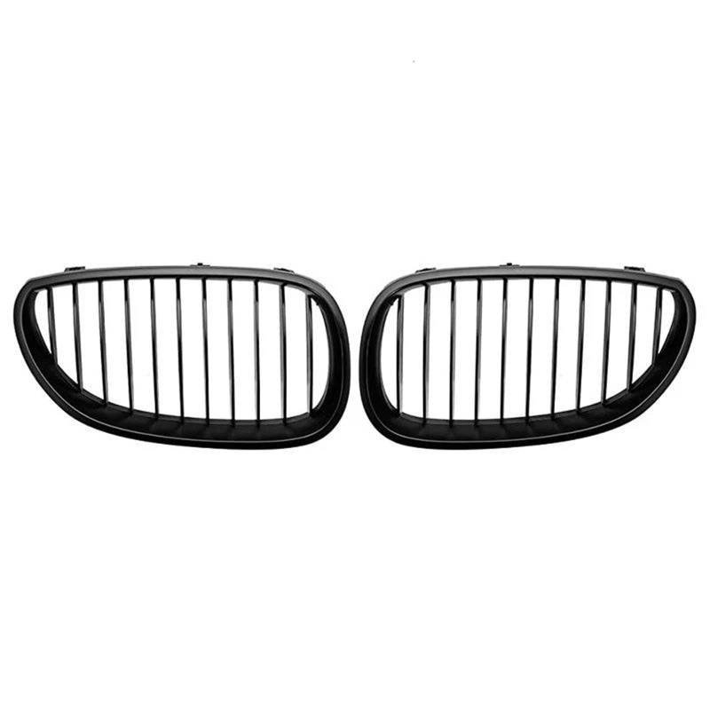 für BMW Serie 5 E60 E61 M5 520I 535I 550I 2004-2009 Auto Front Kühlergrille,Auto Frontstoßstange Radiator Kühlergrille Dekoration,Ersatz Zubehör.,B-Matte Black von UNCLE LIAO