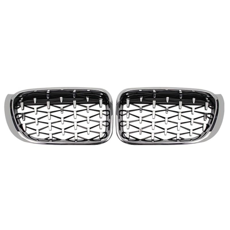 für BMW X3 X4 F25 F26 2014-2017 Auto Front Kühlergrille,Auto Frontstoßstange Radiator Kühlergrille Dekoration,Ersatz Zubehör.,B-Argento von UNCLE LIAO
