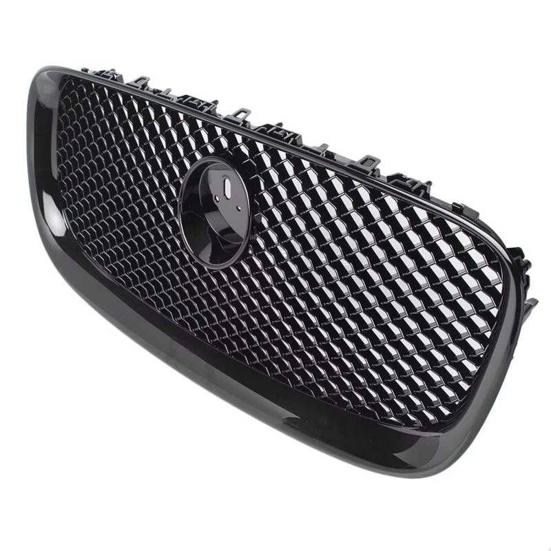 für Jaguar XF XFR X250 2012 2013 2014 2015 Auto Front Kühlergrille,Auto Frontstoßstange Radiator Kühlergrille Dekoration,Ersatz Zubehör.,C-Black von UNCLE LIAO