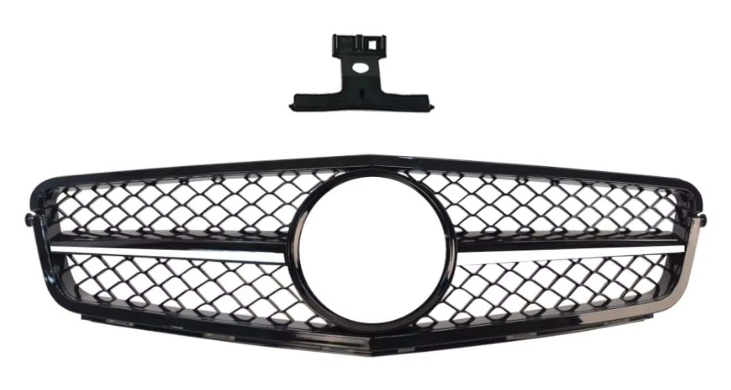 für Mercedes Benz C class W204 2007-2014 AMG GT Diamond Style Auto Front Kühlergrille,Auto Frontstoßstange Radiator Kühlergrille Dekoration,Ersatz Zubehör.,C-AM Black-Silvery für Mercedes Benz C class W204 2007-2014 AMG GT Diamond Style Auto Front Kühlergrille,Auto Frontstoßstange Radiator Kühlergrille Dekoration,Ersatz Zubehör.,C-AM Black-Silvery von UNCLE LIAO
