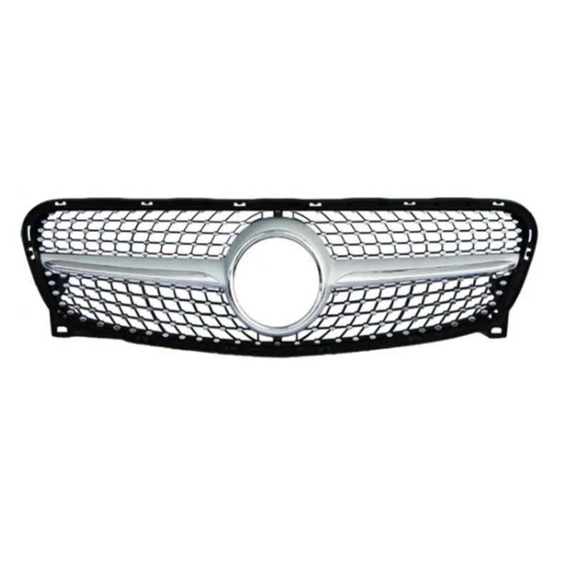 für Mercedes Benz GLA-Class X156 GLA180 GLA200 GLA250 GLA45 2014 2015 2016 Auto Front Kühlergrille,Auto Frontstoßstange Radiator Kühlergrille Dekoration,Ersatz Zubehör.,B-Silver von UNCLE LIAO