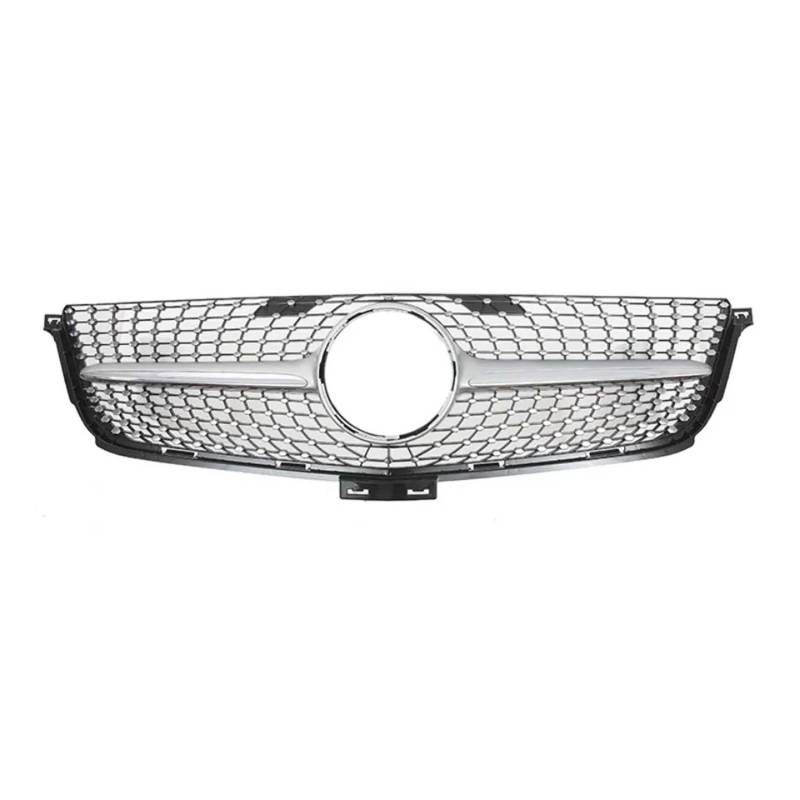 für Mercedes Benz ML-Class W166 2012-2015 ML350 ML550 Auto Front Kühlergrille,Auto Frontstoßstange Radiator Kühlergrille Dekoration,Ersatz Zubehör.,D-Diamond-Silver von UNCLE LIAO