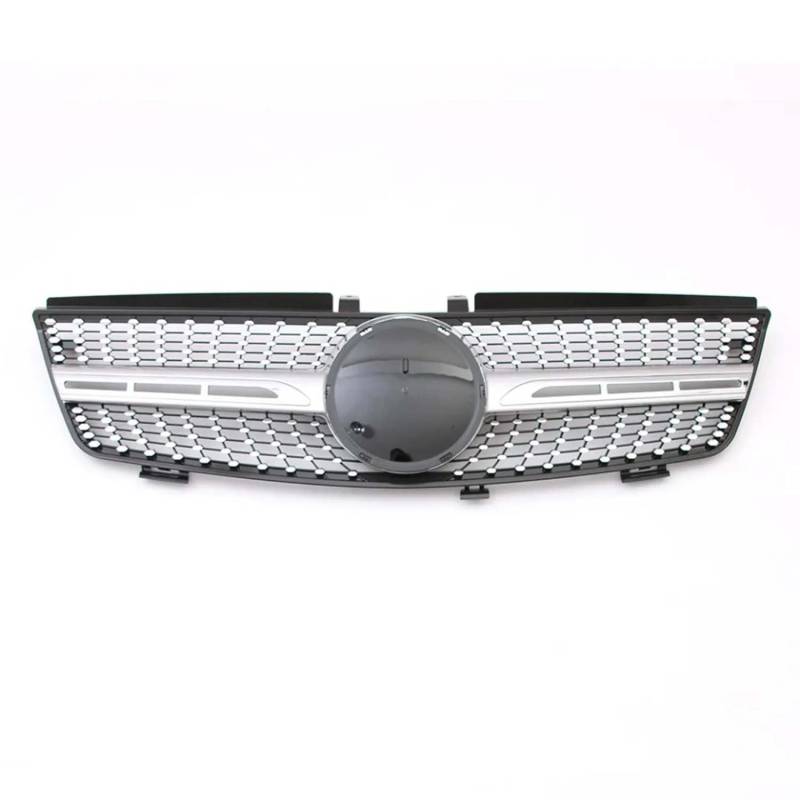 für Mercedes Benz ML W164 2005-2008 ML320 ML350 ML500 AMG GTR Auto Front Kühlergrille,Auto Frontstoßstange Radiator Kühlergrille Dekoration,Ersatz Zubehör.,F-Diamond-Silver von UNCLE LIAO