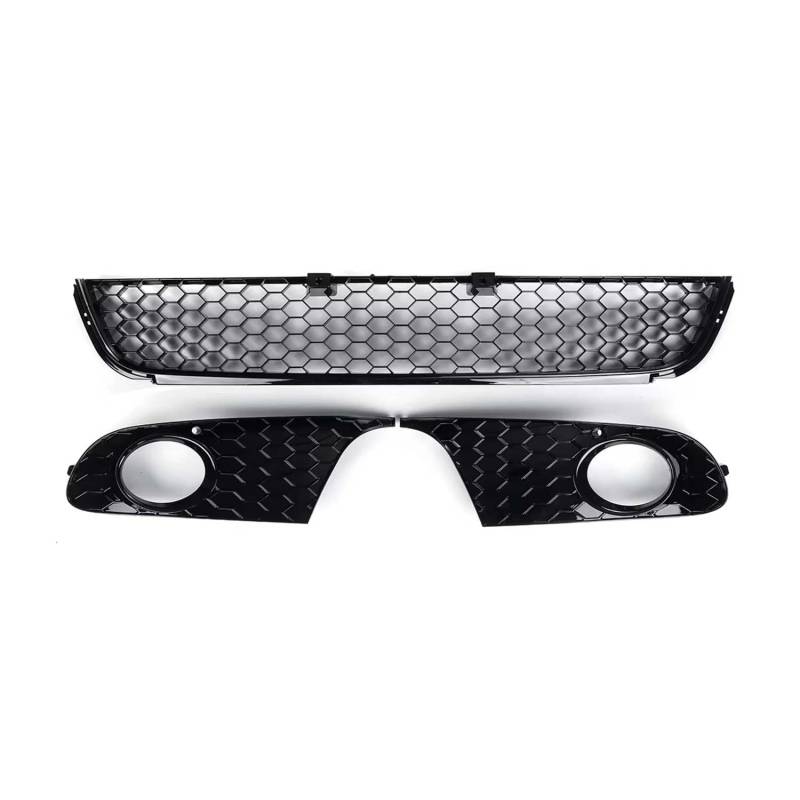 für VW Golf 6 MK6 Non-GTI 2009 2010 2011 2012 2013 5K0853665 5K0853666 3pcs Auto Front Kühlergrille,Auto Frontstoßstange Radiator Kühlergrille Dekoration,Ersatz Zubehör. von UNCLE LIAO