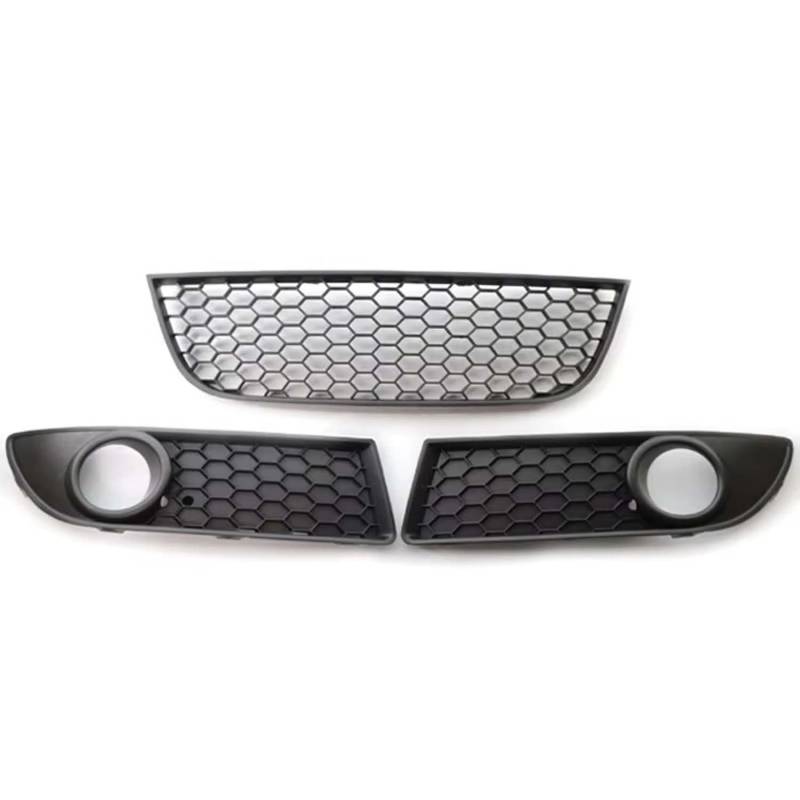 für VW Polo GTI 2006-2009 6Q0853666G 3PCS Auto Front Kühlergrille,Auto Frontstoßstange Radiator Kühlergrille Dekoration,Ersatz Zubehör. von UNCLE LIAO