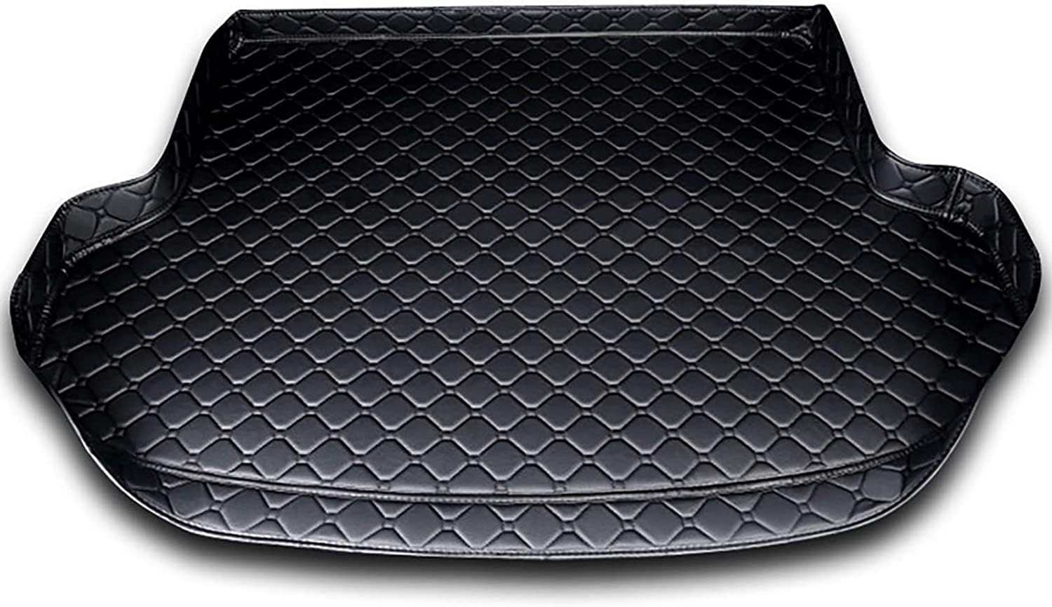 Auto Leder Kofferraummatten für Hyundai i30 Kombi 2019- Kofferraum Schutzmatte Kofferraumwanne Teppich rutschfest Staubdicht ZubehöR.,A-Black von UNGOOR