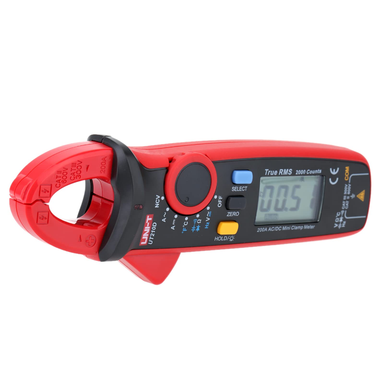 YIRU UNI-T UT210D AC/DC 200A True RMS Auto-Range Digital Multimeter Voltage Current Clamp Meter with Capacitance Temperature(F/C) Resistance Measurement Tester Detector von UNI-T