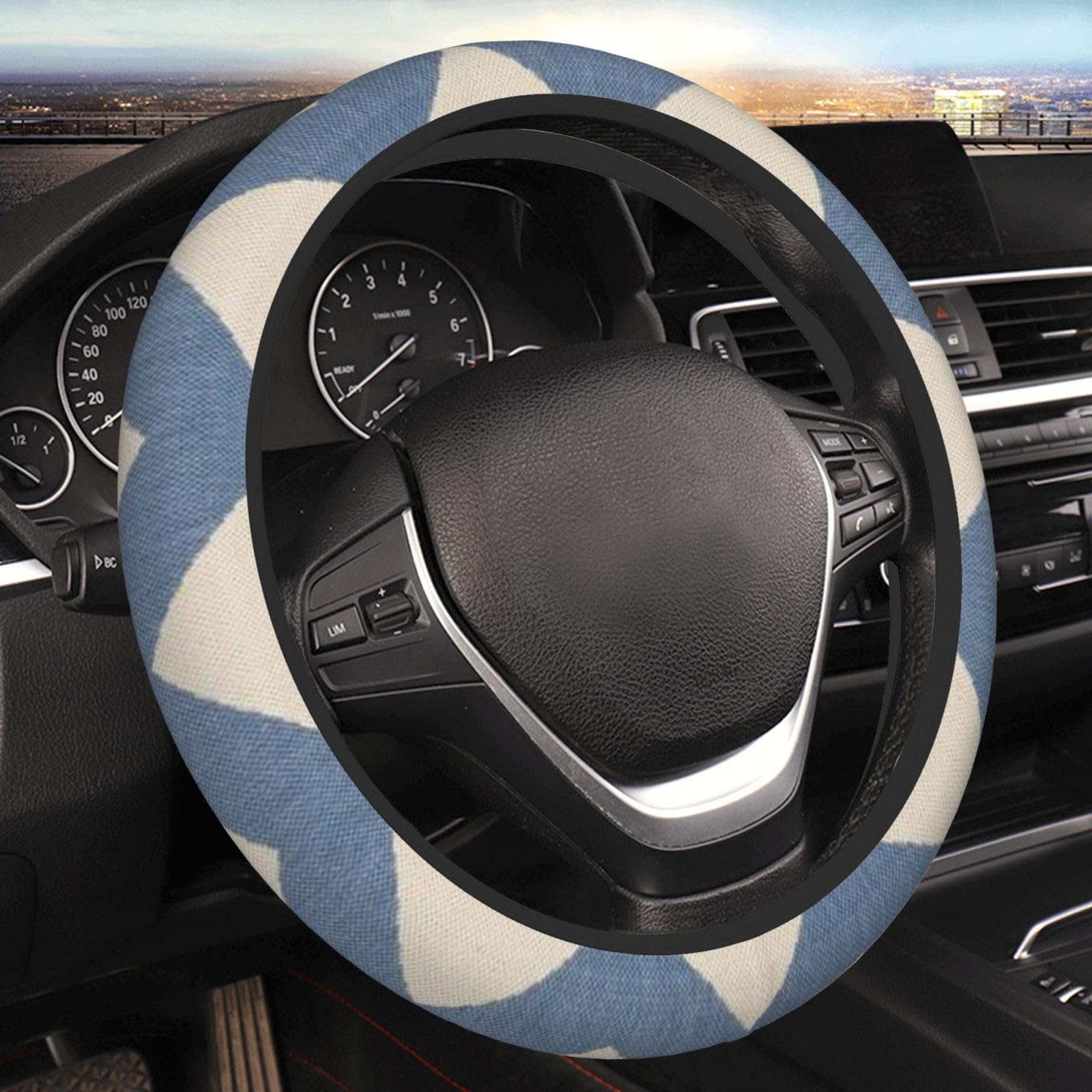 Auto Lenkrad Abdeckung Für Alle Modelle Blau Beige Streifen Elastische Lenkrad Protector Anti Rutsch Dekoration Protector Für Frau Mann Auto Rad Protector One Size Auto Lenkrad Abdeckung Für Alle Modelle Blau Beige Streifen Elastische Lenkrad Protector Anti Rutsch Dekoration Protector Für Frau Mann Auto Rad Protector One Size von UNIOND