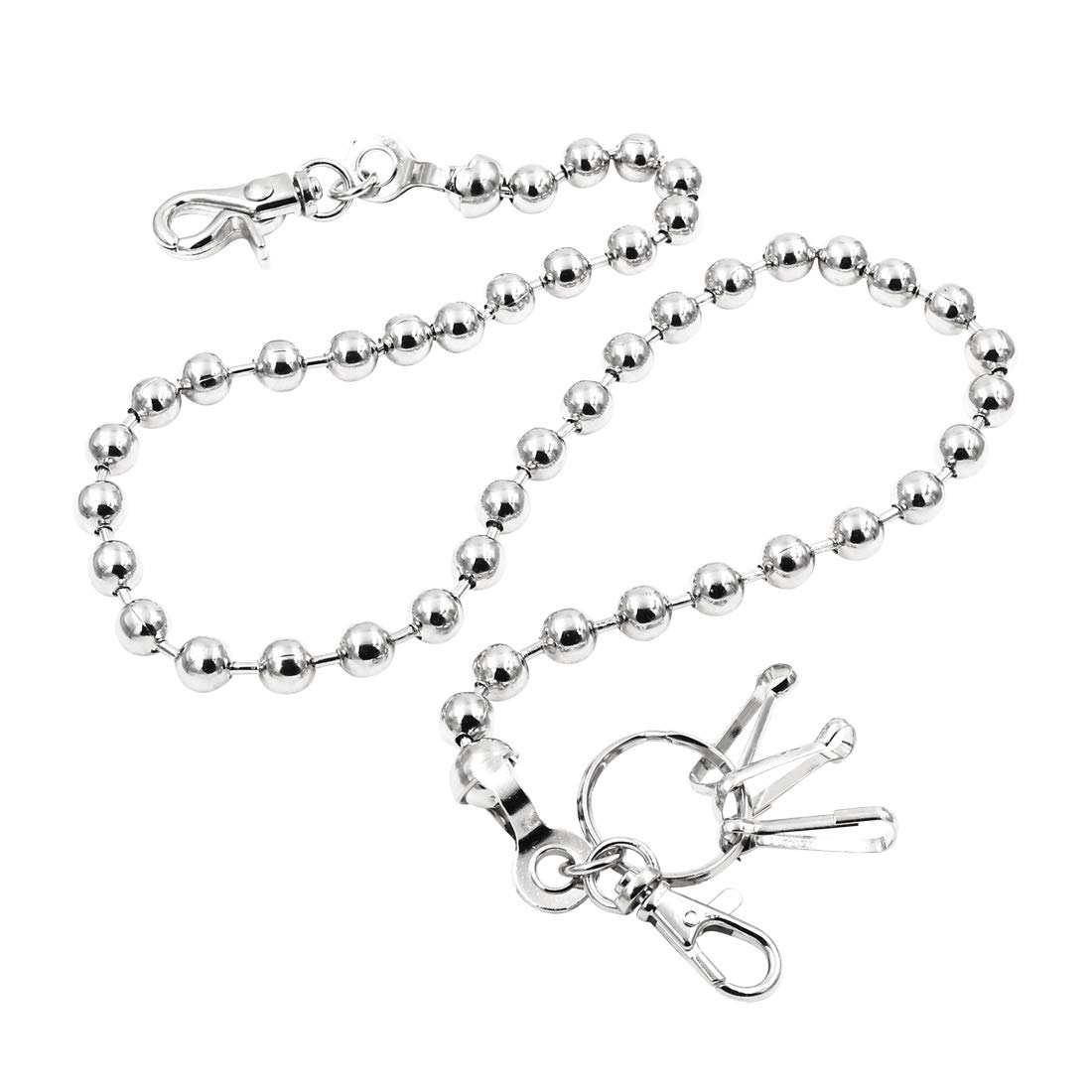 UNIQSUM Schlichte Ball-Kette Biker Punk Schlüsselanhänger Jeans Kette, Silber (silber), Large von UNIQSUM