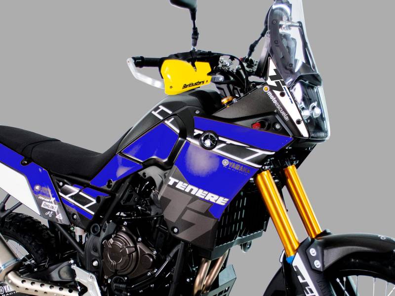 UNIRACING Dekoration Schutz Aufkleber Kit für Yamaha Tenere 700 2019-23 60th Anniversary. Offiziell Blau von UNIRACING