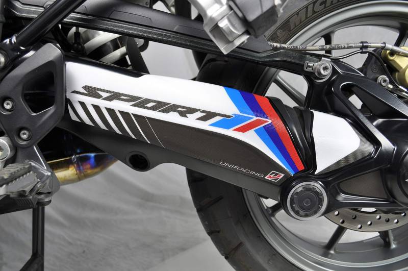 Uniracing Schwinge Dekoration Schutz Aufkleber Kit K47949 BMW 13, R1200GS ADV. LC '14-'18, R1250GS-Adv, Weiß Motorsport von UNIRACING