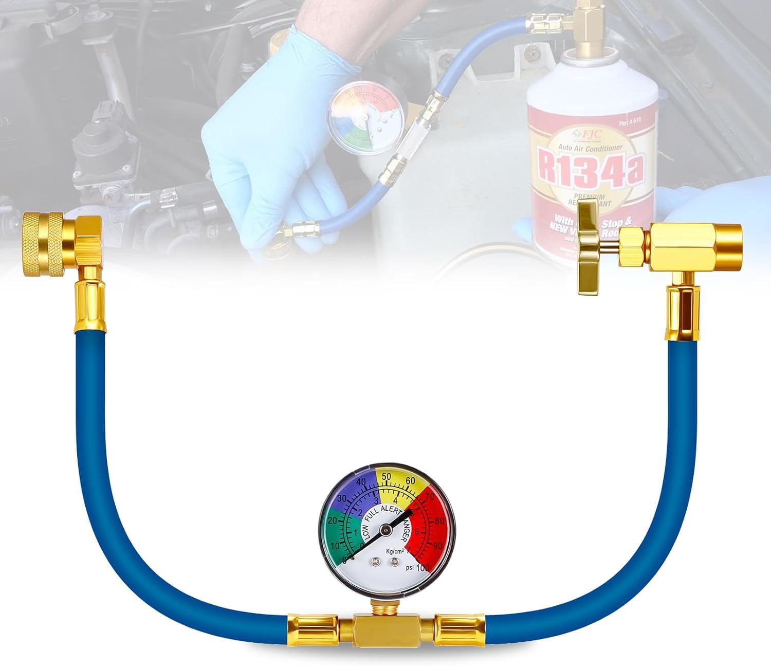 UNISOPH Kältemittel R134A Füllschlauch, Klimaanlagen-Kältemittel-Füllschlauch Mit Manometer R134A Auto-Klimaanlagen-Gasfüllset Zum Befüllen Von Klimaanlagen-Kältemittel UNISOPH Kältemittel R134A Füllschlauch, Klimaanlagen-Kältemittel-Füllschlauch Mit Manometer R134A Auto-Klimaanlagen-Gasfüllset Zum Befüllen Von Klimaanlagen-Kältemittel von UNISOPH