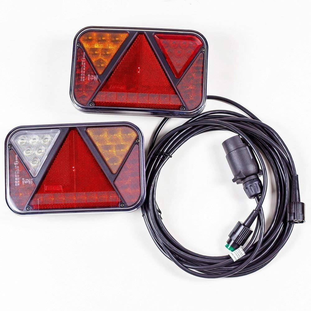 Mantes Anhänger Beleuchtung Set: Rückleuchten LED Fristom FT-270 + 4m 7-poliger Kabelbaum - Rückleuchten Anhänger mit LED Rückleuchten Anhänger - Hochwertige Anhängerbeleuchtung Mantes Anhänger Beleuchtung Set: Rückleuchten LED Fristom FT-270 + 4m 7-poliger Kabelbaum - Rückleuchten Anhänger mit LED Rückleuchten Anhänger - Hochwertige Anhängerbeleuchtung von UNITRAILER