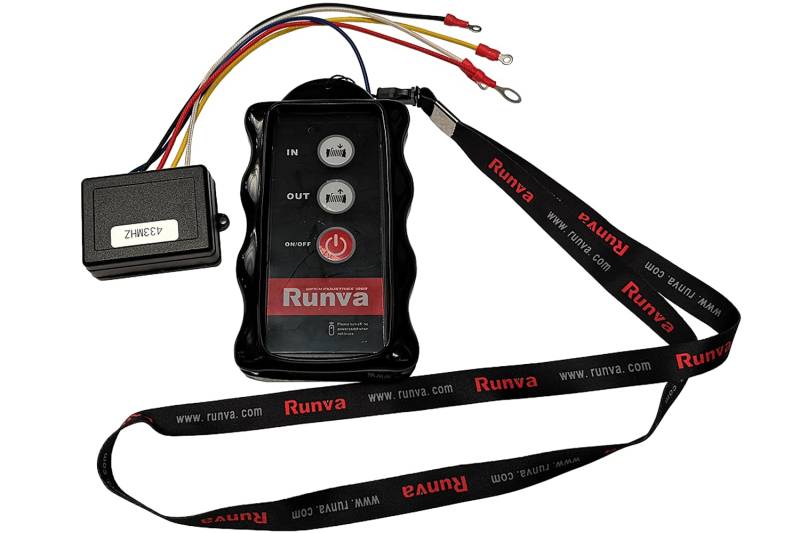 Runva Universelle Funkfernbedienung für 12V/24V Winde – Set mit Empfänger – kompatibel mit Seilwinden – wetterfest – einfache Montage – für elektrische Seilwinden von UNITRAILER