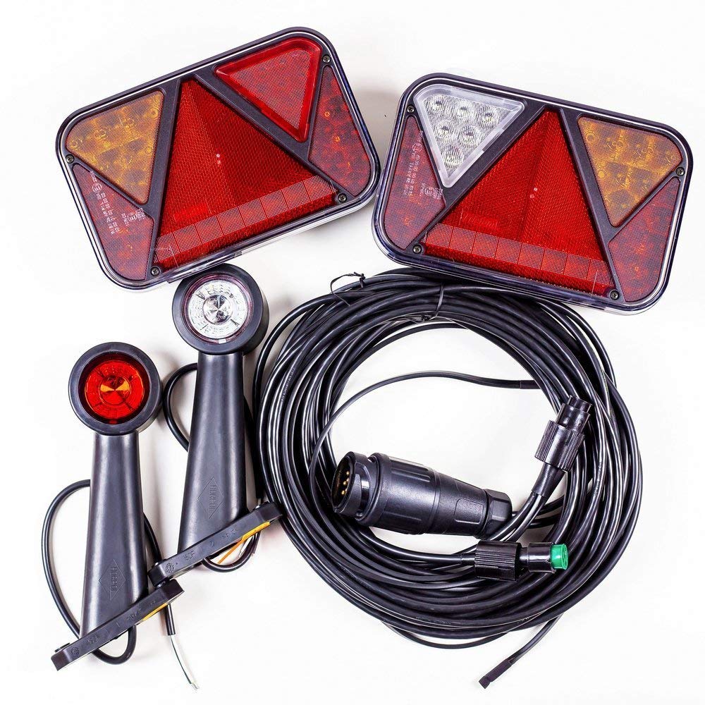 Mantes Lichtset: FRISTOM LED-Rückleuchten + HORPOL LED-Seitenmarkierungsleuchten 5,5 m 13-poliger Kabelbaum Mantes Lichtset: FRISTOM LED-Rückleuchten + HORPOL LED-Seitenmarkierungsleuchten 5,5 m 13-poliger Kabelbaum von UNITRAILER