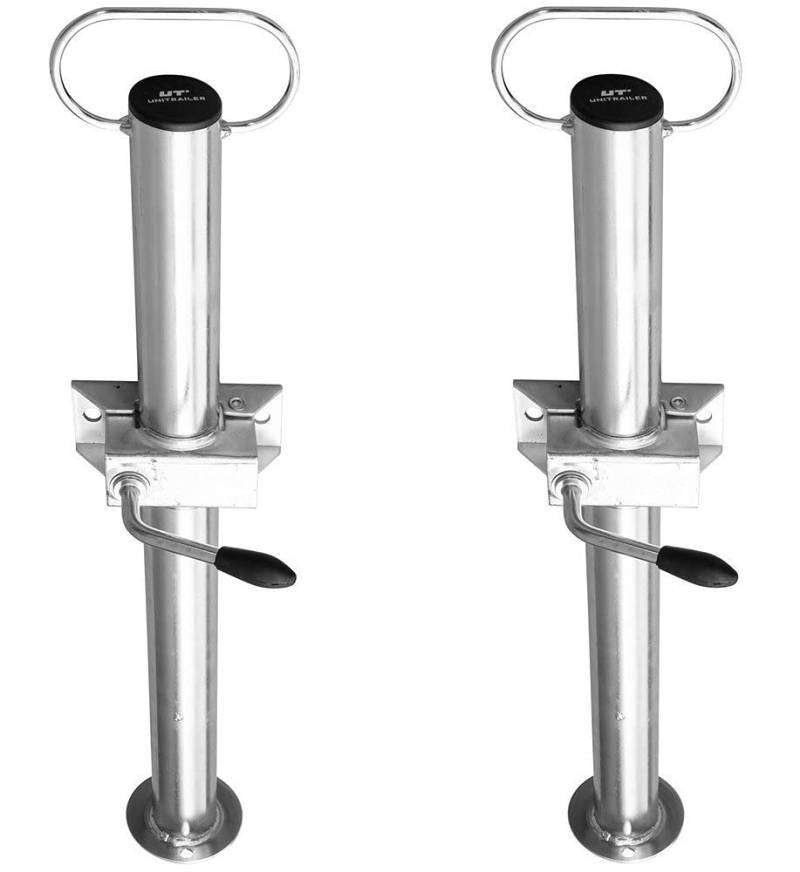 UNITRAILER Set: Zwei Feste Halterungen mit Klemmen für Anhänger 60 cm - fi 48 mm von UNITRAILER