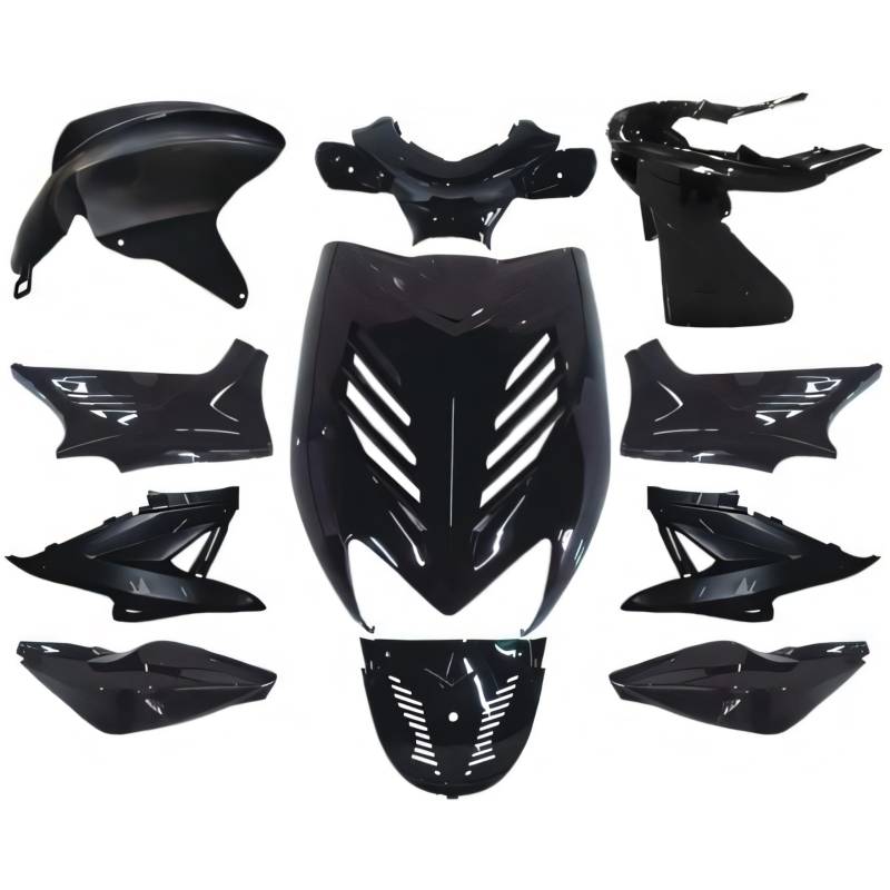 Verkleidungsset 11 Teilig, DMP für Yamaha Aerox, MBK Nitro, schwarz metallic von UNKNOWN