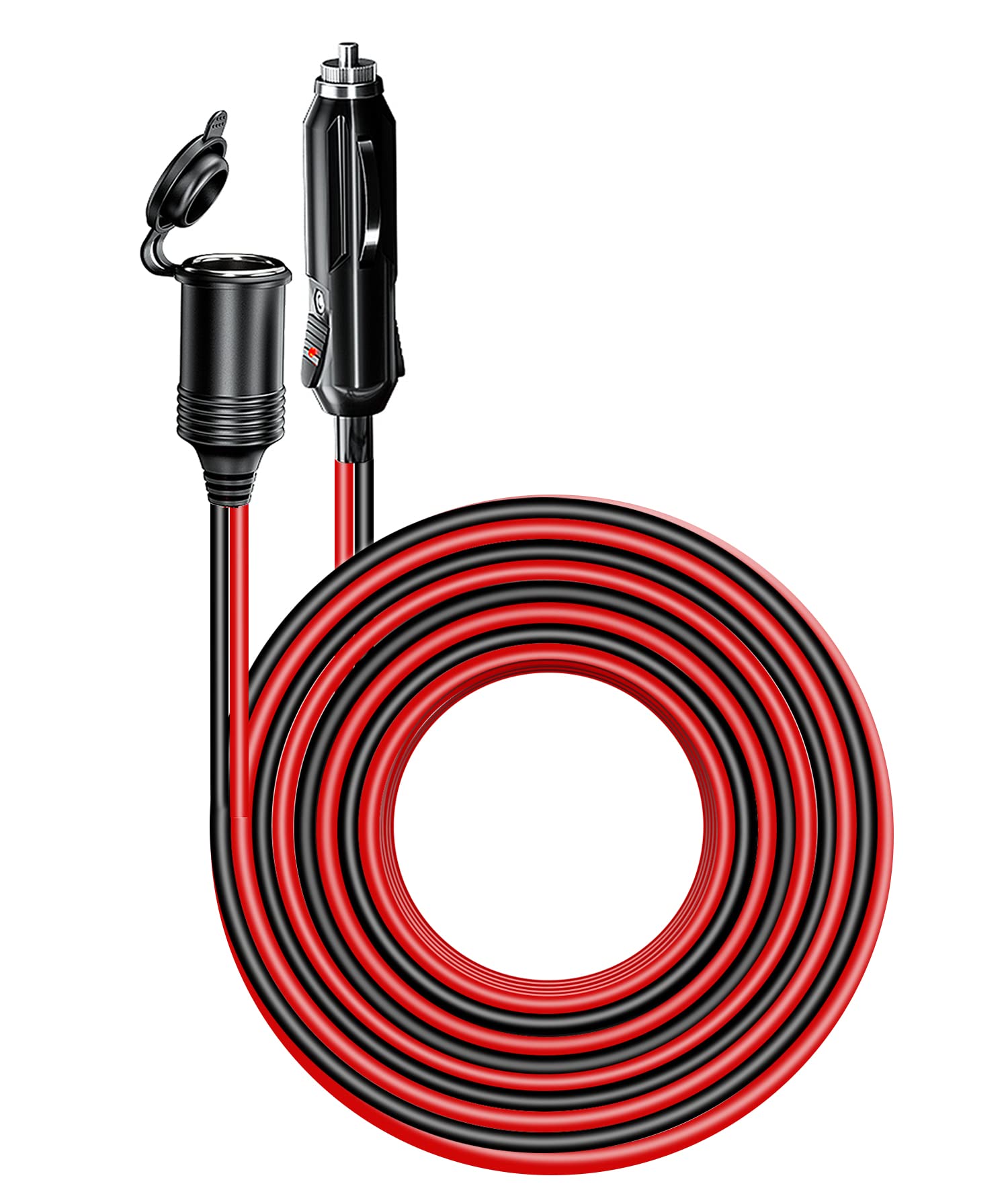 6M 20FT Car Cigarette Lighter Extension Cord, Heavy Duty 12v 24v Cigarette Plug to Socket Extension Cable with 15A Fuse Dust-proof Cap 6M 20FT Car Cigarette Lighter Extension Cord, Heavy Duty 12v 24v Cigarette Plug to Socket Extension Cable with 15A Fuse Dust-proof Cap von UNNESTAR