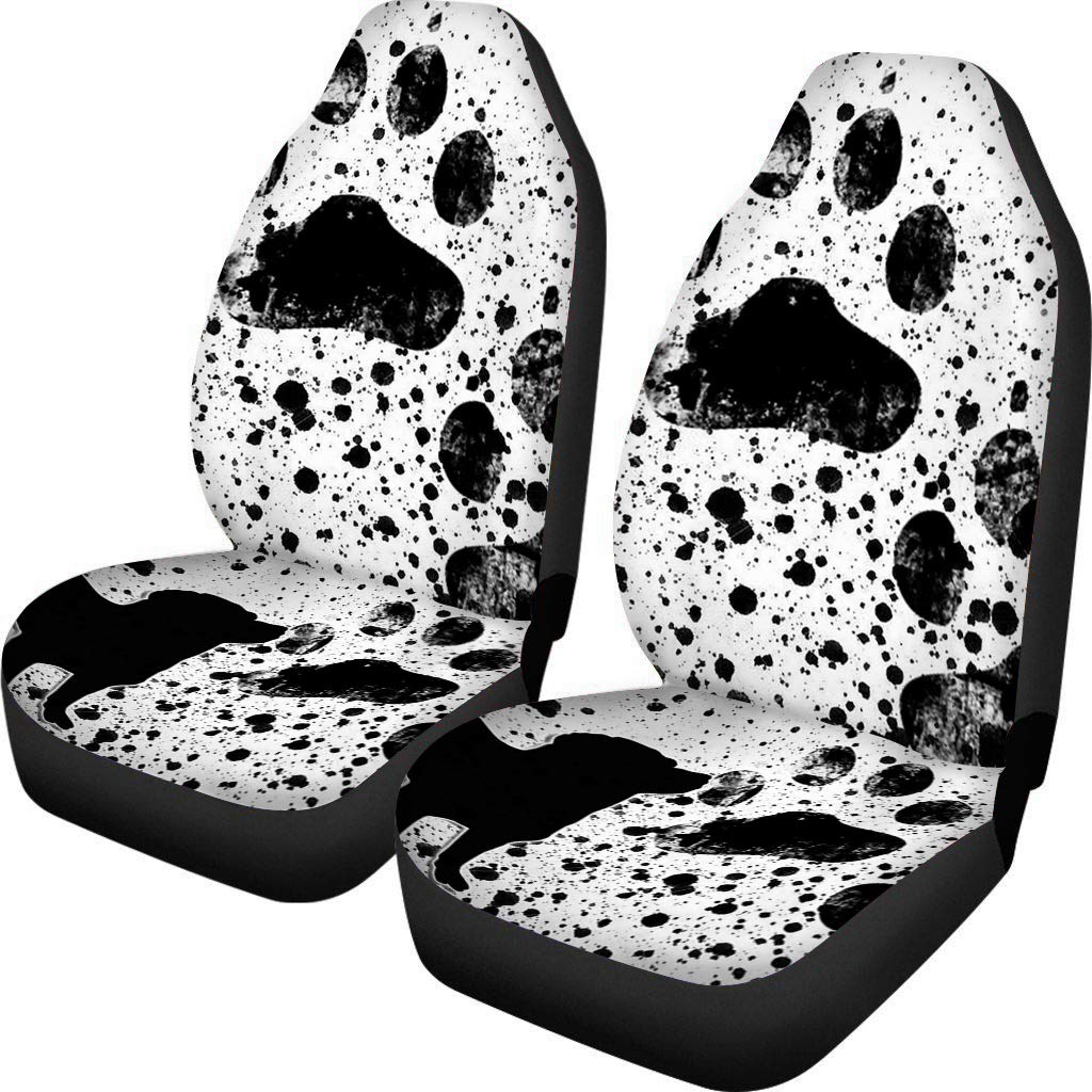 UOIMAG Auto-Sitzbezüge mit Hundepfoten-Motiv, 2 Stück, universelles Auto-Innenzubehör, Fahrzeug-Schutz für hohe Rückenlehne. von UOIMAG