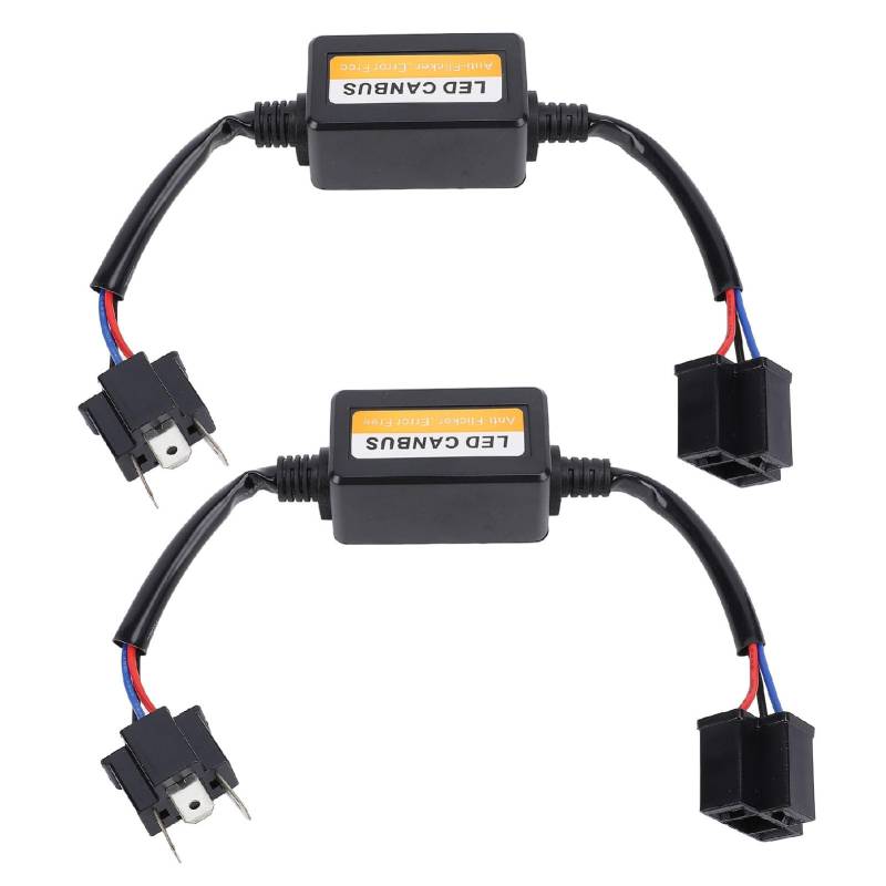 2 Stück LED-Lampen-Decoder, H4-LED-Licht-Decoder DC 9 Bis 16 V Plug-and-Play Anti-Flackern-LED-Scheinwerfer-Widerstands-Decoder von UPALDHOU