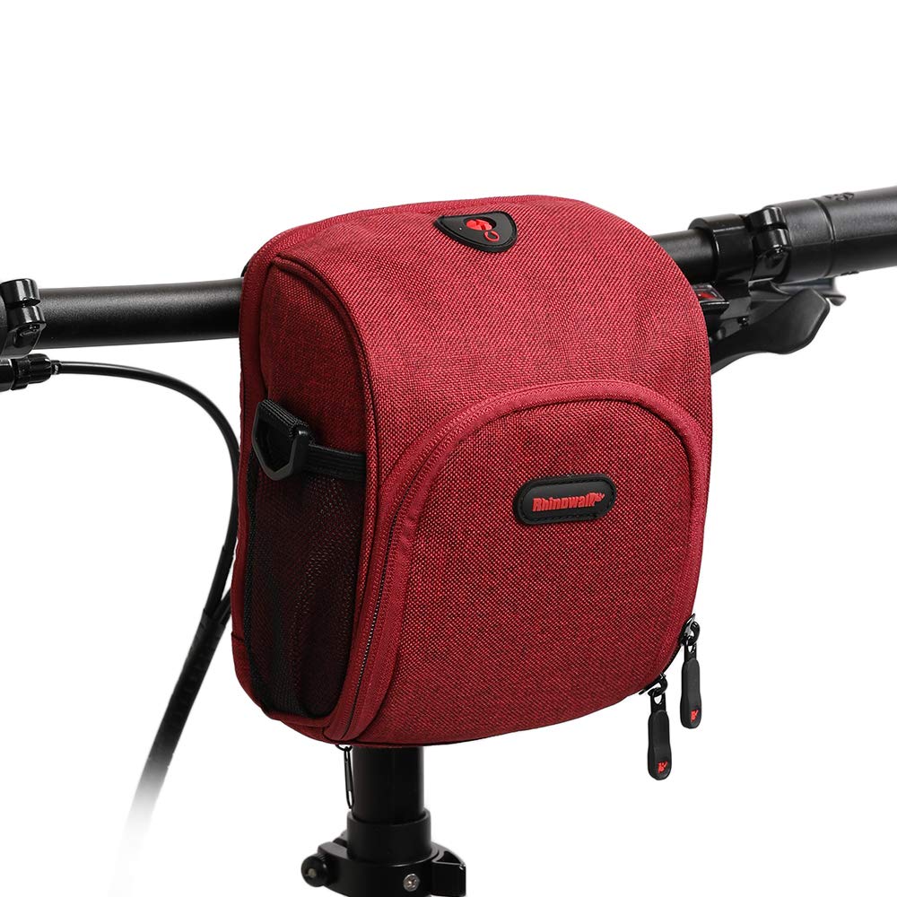 UPANBIKE Fahrrad Lenkertasche, Fahrradtasche Multifunktionale Fahrrad Vorderer Rahmentasche mit Schultergurt und Regen-Abdeckung (Rot) von UPANBIKE