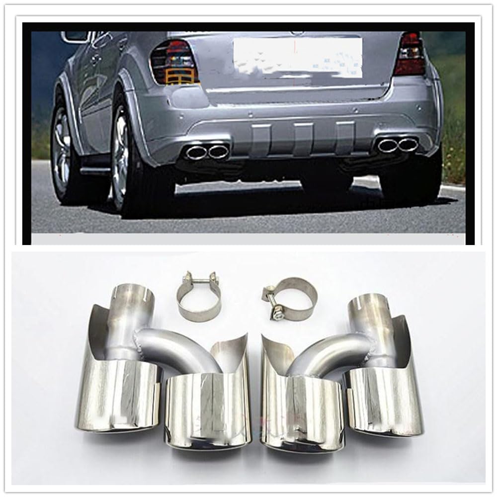 Auto Auspuff Endrohr Endrohre Auspuffblenden kompatibel mit für Mercedes Benz W164 ML Class 2010-2013 ML63 ML350 ML400 ML500 Auto Auspuff Endrohr Endrohre Auspuffblenden kompatibel mit für Mercedes Benz W164 ML Class 2010-2013 ML63 ML350 ML400 ML500 von UPIKIT
