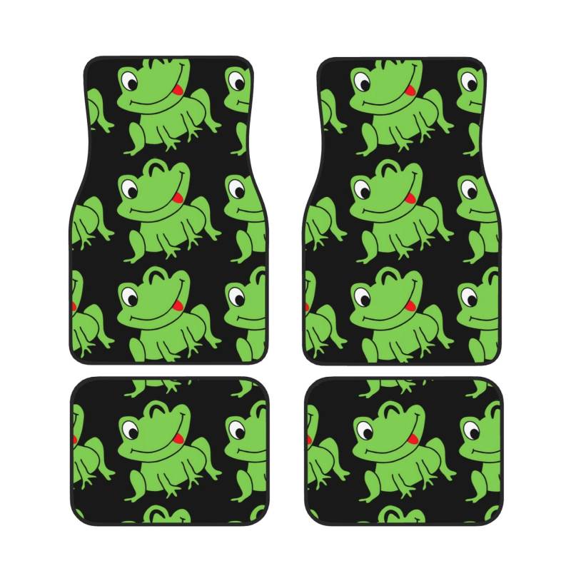 Niedlicher Frosch Unisex wasserdichte rutschfeste Auto-Fußmatten Vier Sets für Auto, LKW, Van, Limousine, Crossover SUV von UPIKIT