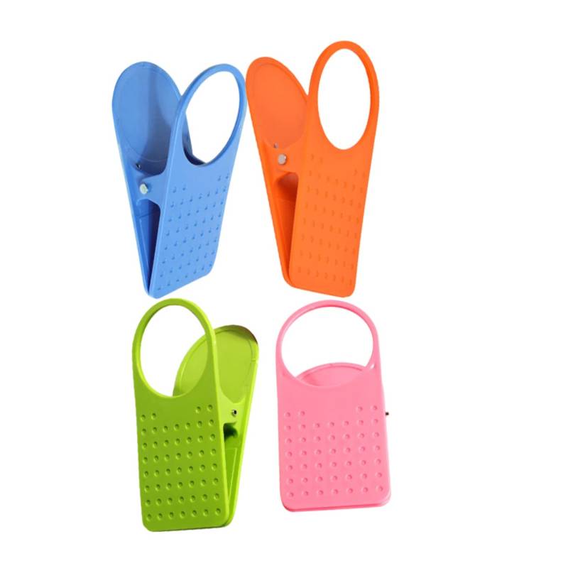 UPKOCH Getränkehalter mit Clip, für Büro, Wasserzange, Getränkehalter, Klemme, Trinkzange, Büro, Seite Clip, Tisch, Seite, Clip, 4 Stück（Zufällige Farbe） von UPKOCH
