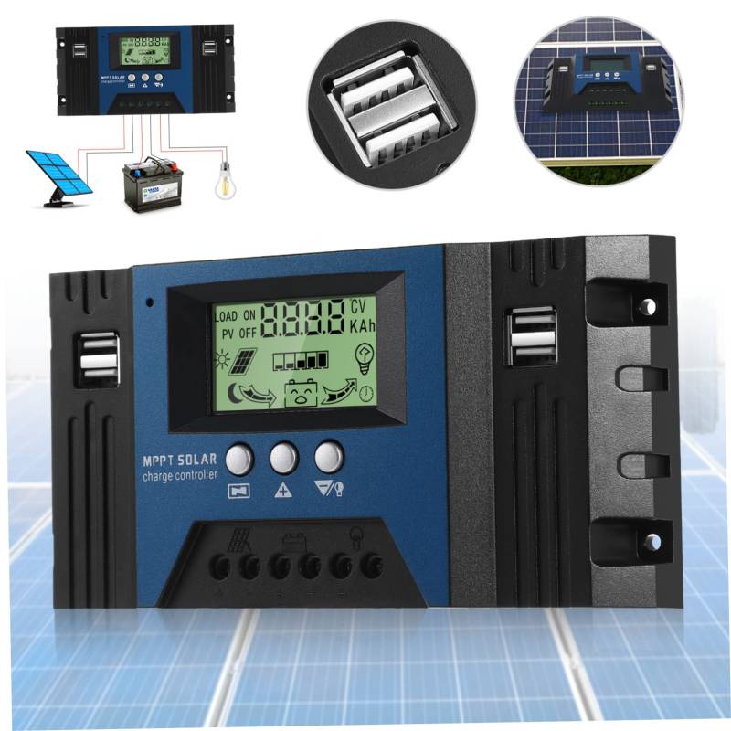 UPKOCH Solarregler Laderegler Kleiner Solarpanel Laderegler Solarsystem Controller Auto Solarpanel Controller Solarladeregler 50A Solarpanel Controller Mppt von UPKOCH