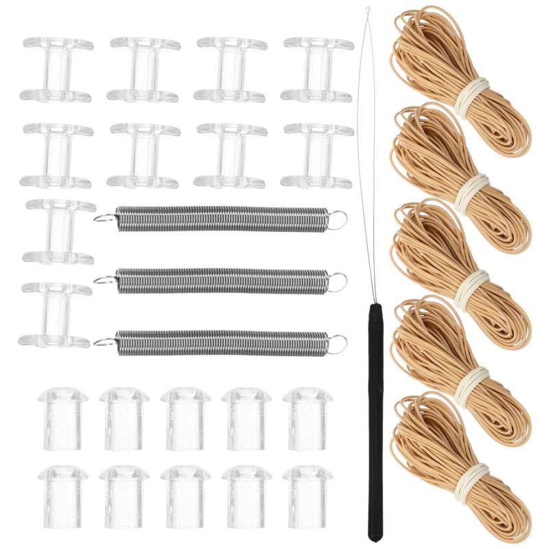 UPKOCH 5er Set Wohnmobil-Plissee-Reparaturset, Fenster-Rollo-Restringierungsset, Jalousieschnur Ersatzteile, Braune Kunststoffteile FüR Heimgebrauch von UPKOCH