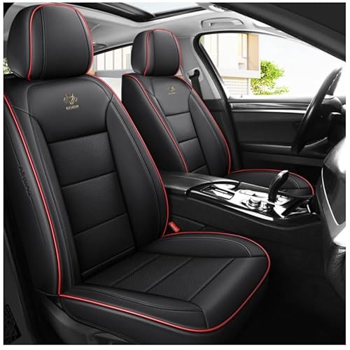 UQABS Auto Sitzbezüge Sets,für Skoda Octavia,Skoda Fabia，Universal Autositzbezüge、Airbag kompatibel-Schwarz-rote Linie von UQABS