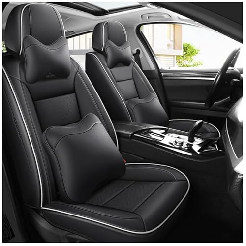 UQABS Auto Sitzbezüge Sets,für Toyota Auris Avensis Aygo Camry 40 50 Chr Ch Corolla Verso Desde 2018 2017 2016 2015,Universal Autositzbezüge、Airbag kompatibel-Schwarz-weiße Linie UQABS Auto Sitzbezüge Sets,für Toyota Auris Avensis Aygo Camry 40 50 Chr Ch Corolla Verso Desde 2018 2017 2016 2015,Universal Autositzbezüge、Airbag kompatibel-Schwarz-weiße Linie von UQABS