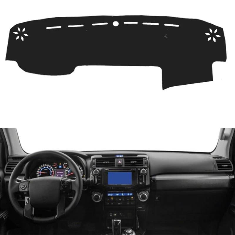 Armaturenbrett Sonnenschutz Teppich 2 Schichten Für Toyota 4 Runner Für 4Runner 2012-2015 2016 2017 2018 2019 2020 LHD Auto Auto-Dashboard Abdeckung Dashmat Pad Teppich Dash Matte(Blue LHD) von URAGER